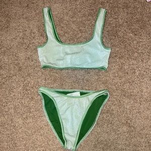 green sparkle bikini